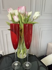 Brandani Champagne Gift Set - 2 Red Flutes, Nutcracker & Bottle Stopper in Box