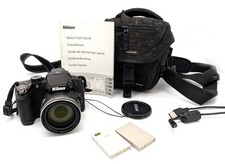 Nikon P510 Digitalkamera schwarz Akku 16.1 MP 42x Wide Optical Zoom Set Tasche