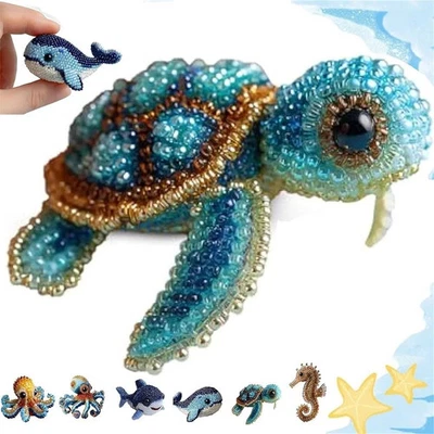 Octopus Bead Embroidery Kit,3D Ocean Animals DIY Beadwork Craft Kit DIY Craft UK