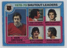 1979-80 Topps League Leaders Ken Dryden Tony Esposito Mike Palmateer #8 HOF 04m8