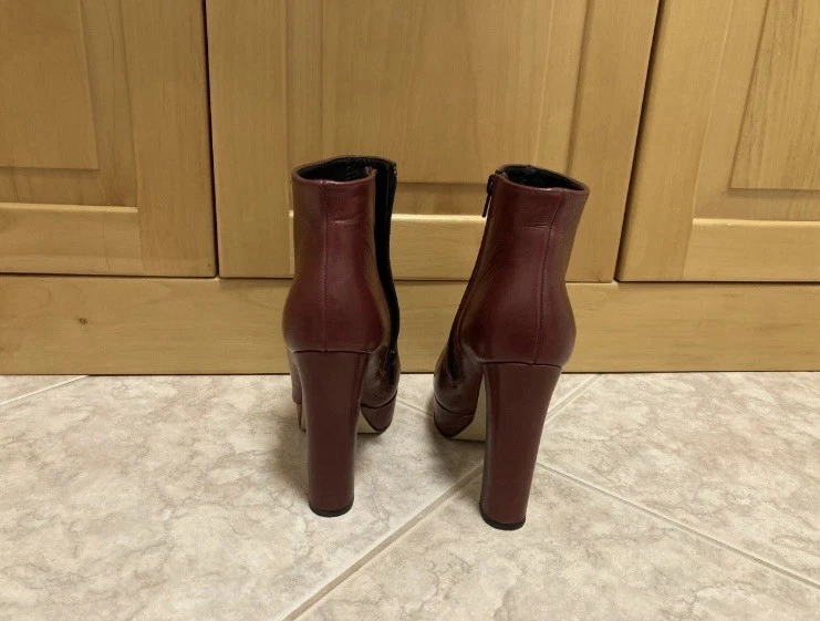 stivaletti pelle donna Bordeaux Clizia Shoes Made In Italy n 37 - Immagine 4 di 4