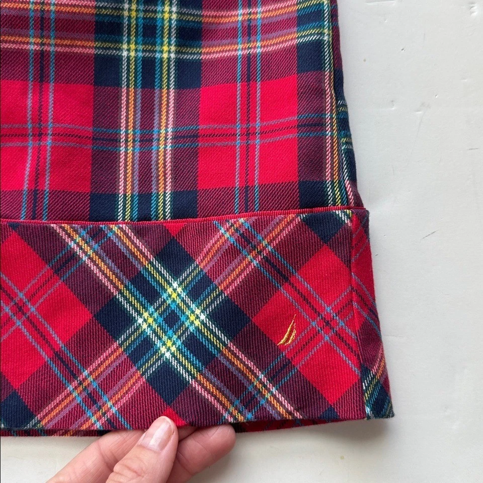 Vestido Nautica Rojo a Cuadros Navidad Vacaciones Manga Corta Forrado Florers Talla 24M Foto 4 de 4