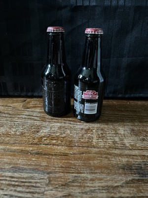 (2) Vintage I.B.C. Root Beer Co. Glass Bottle Sealed Cap Dallas Texas Soda (A-3)