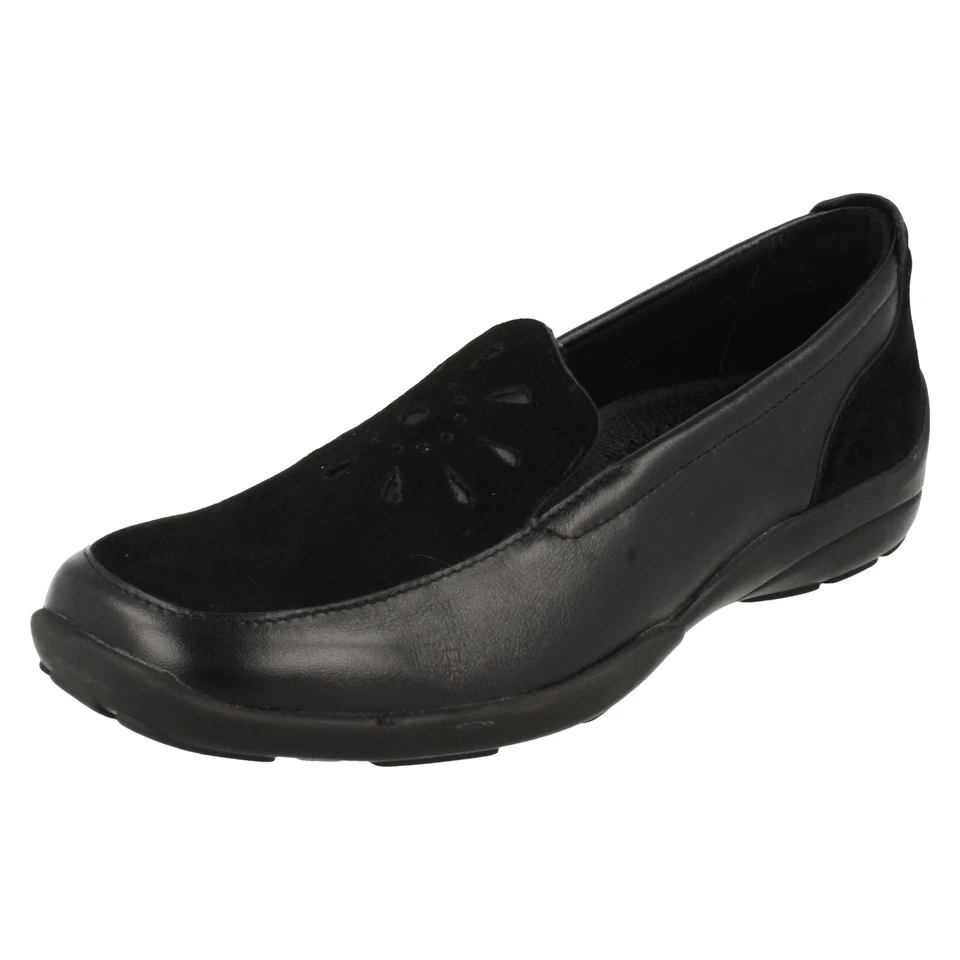 Ladies  Easy B Leather Slip On Wide Fitting Shoes: STRIXTON - Image 2 of 4