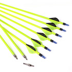 Archery Spine Mixed Carbon Arrow Yellow for Recurve/Compound Bow Archery Hunting