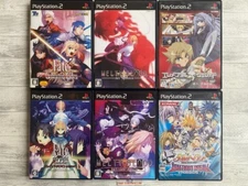 SONY PS2 Fate & Melty Blood & Elemental Gelade & Melheaven set from Japan