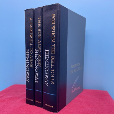 Vintage Ernest Hemingway Set of 3 Books Scribner Hardcover Classic Literature