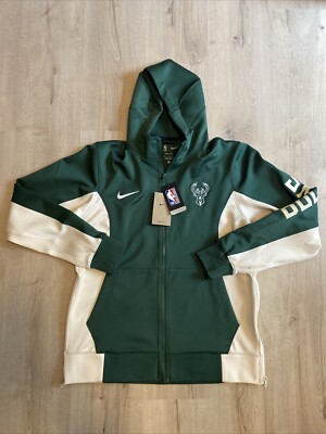 Milwaukee Bucks NBA Nike Showtime Jacket Zip Hoodie Jacke NEU Gr. M (FB3404-323)