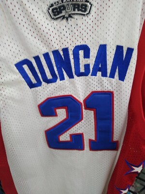Vtg Champion Authentic Spurs Tim Duncan WEST 2004 NBA All Star