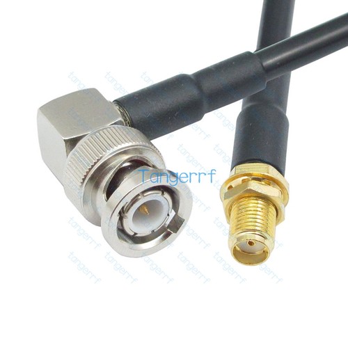 Uxcell BNC To SMA Right Angle RG316 Coaxial Cable 1Ft For Ham Radio & Wireless Devices