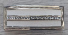 Women's Belt Buckle, metal and crystals, size 12.5 x 4.8 cm/ 4.9 x 1.9 in, China