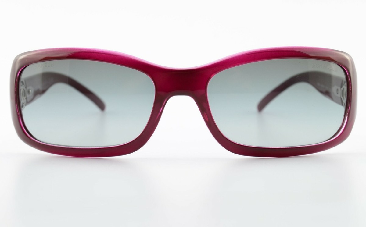 CHANEL 6024 Sunglasses C914 11 57-17 Square Deluxe Lady Burgundy