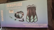 Zenoplige Mask Fins Snorkel Set Transparent Black S/M
