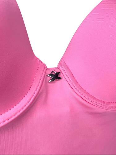 Sexy camiseta sin mangas Frederick’s of Hollywood para mujer pequeña 34A con aros rosa coqueta - Imagen 2 de 7