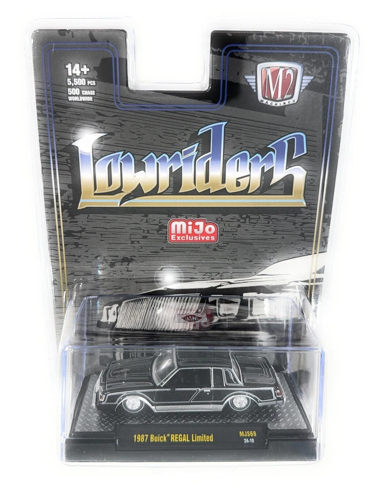 M2 MACHINES 1987 BUICK REGAL LOW RIDERS 1:64 BLACK & SILVER 31500-MJS69-6B1 - Image 2 of 4