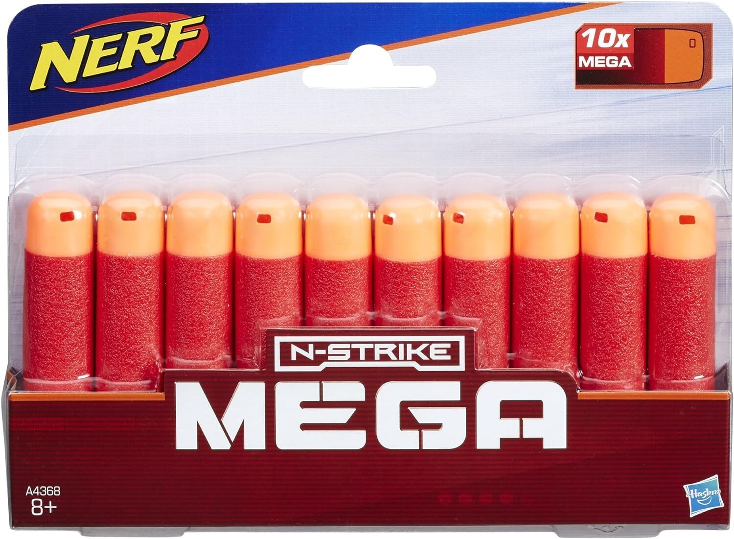 Fléchettes Mega Elite Nerf X10 Haute Précision à Sifflement Aérien Hasbro en Mousse