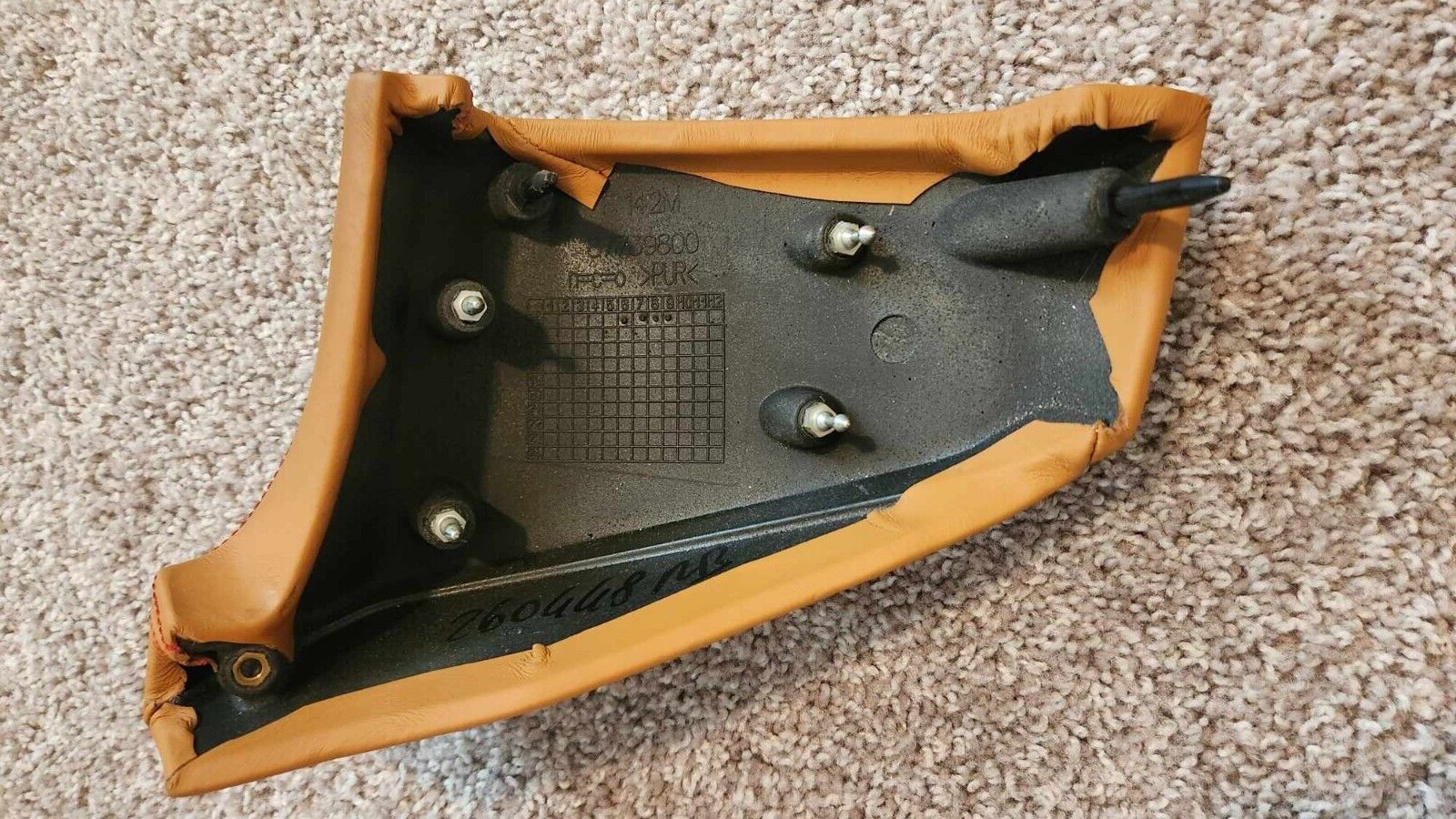 Ferrari 488, RH, Right Front Dash Panel, Beige w/ Red Stitch, Used