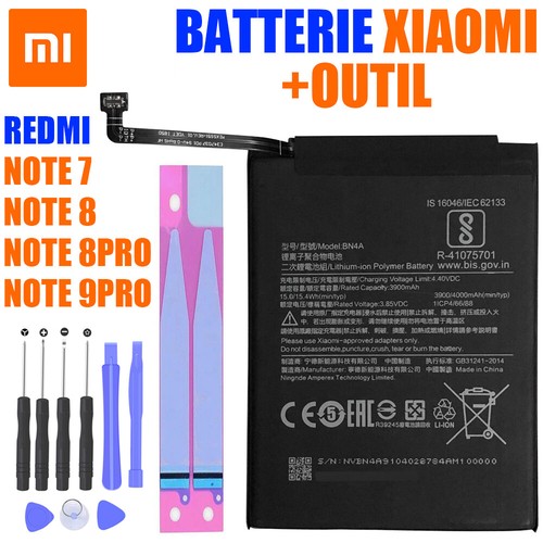 Batterie Xiaomi Redmi Note 8/8T/ Note 8 Pro/No0te 6/6 Pro/ Note7 Redmi 7 4000mAh