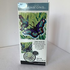 Dimensions Latch Hook Kit 12"x12" Butterflies 72-75187 2018