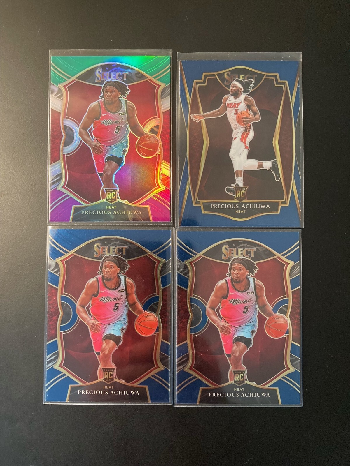2020-21 Panini Select Precious Achiuwa Green White Purple Prizm Rookie RC #80