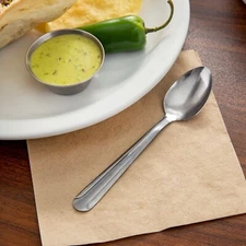(36 SPOONS) 6" LONG ECONOMY DOMINION COFFEE/DESSERT TEASPOON STAINLESS STEEL