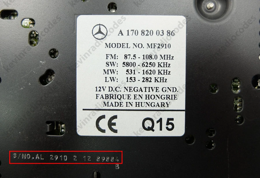 ✅MERCEDES RADIO CODICE DI SBLOCCO PER TUTTI I MODELLI AL2910 AL2199 TRUCKLINE✅ - Immagine 2 di 4