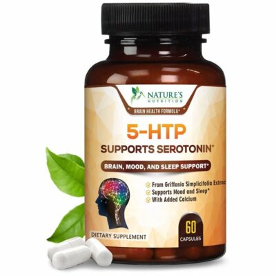 Nature's Nutrition 5-HTP Capsules- 200mg- 60 Ct
