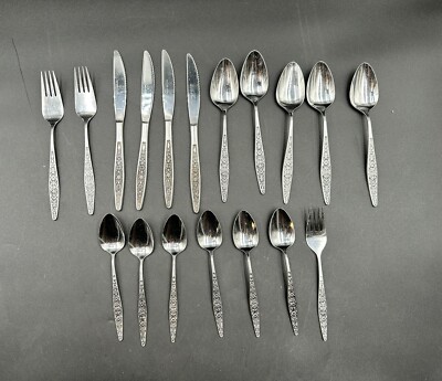 Vintage Towle Silver TWS318 SSC Stainless Japan Flatware 18 PCs MCM