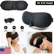 1x 3D Eye Mask Sleep Soft Padded Shade Cover Travel Rest Relax Blindfold Shield