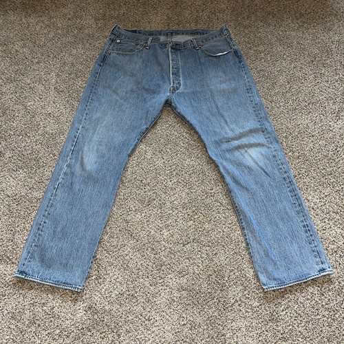 Levis 501XX Jeans Men 38x29 Blue Button Fly Straight Leg Denim - Picture 1 of 14