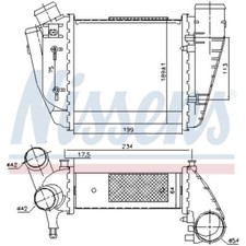 Ladeluftkühler Turbokühler LLC NISSENS für Audi A4 Avant 8E5 B6 8ED B7 8H7