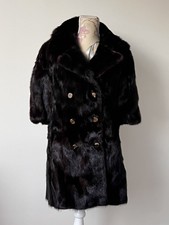 Ranch Mink Fur Coat Size 10 With Cape 