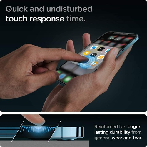 iPhone 12 Pro Max Pro Mini Spigen EZFIT Sensor Ochrona Ochrona Screen Protector - Zdjęcie 5 z 32