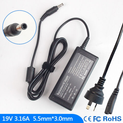 19V 3.16A Ac Power Adapter Charger for Samsung NP-SF310-S01AU NP-RV409-S01 - Afbeelding 1 van 6