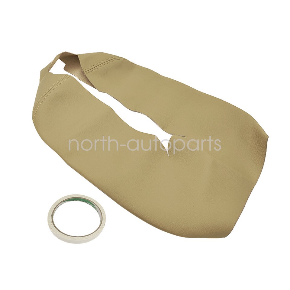 Tan Leather Console Lid Armrest Cover – Fits 07-13 Chevy Suburban Tahoe Sierra – Microfiber Leather – Direct Fit