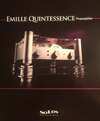 Emille Quintessence Solos PreAmplifier Sheet Brochure RARE!!