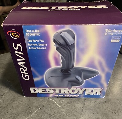 GRAVIS DESTROYER Computer PC Joystick Controller Rapid Fire Flight Stick