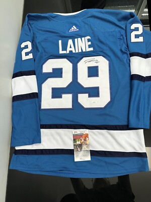 PATRIK LAINE Authentic Signed Adidas Winnipeg Jets Jersey JSA