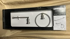 Glacier Bay 3-Piece Bath Set w/ Towel Ring  24" Bar , TP Holder Brushed Nickel