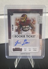 Jamin Davis 2021 Panini Contenders #151 Rookie Ticket Signed Auto RC Washington