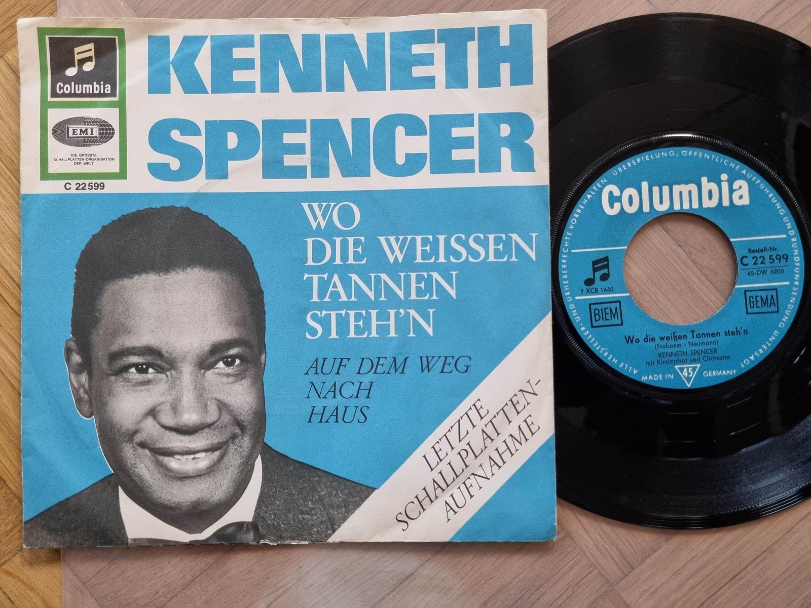 7"" Single Kenneth Spencer - Wo die weissen Tannen steh'n Vinyl Germany