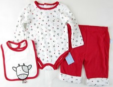 NWT First Impressions Infants 3 Pc Cow Farm T...