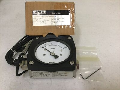 NEW, NOSHOK 25-1012-P100-S2P-4 PRESSURE GAUGE, FREE SHIPPING