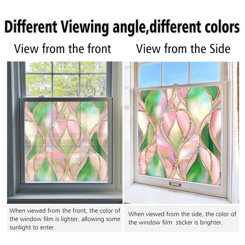 AU Static Cling Glass Window Film Privacy Stained Glass Sticker UV Protection - Picture 35 of 47