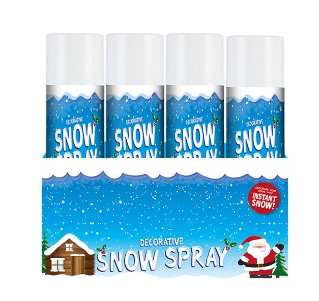 4x Christmas Snow Spray Decoration Artificial Fake Xmas Tree Spray on