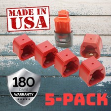 5x Locking Milwaukee M12 Battery Holder Slide-in Wall Mount Cover M-12 Red 