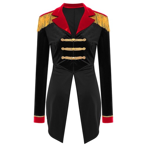 Adult Womens Circus Ringmaster Cosplay Costume Steampunk Tailcoat Jacket - Picture 51 of 141