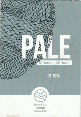 GEBRAUCHTER PUMPENCLIP VORNE - POMONA ISLAND BREW CO - PALE SIMCOE CHINOOK