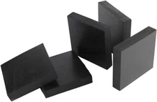 Neoprene Rubber Sheet  Solid 1/2" Thick x 3" Square - Spacer Pad  60 Duro Std