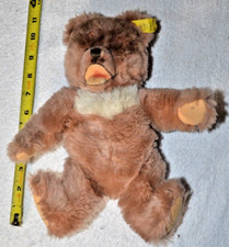 Vintage 11" STEIFF COSY Teddy Bear w/Tag, Ear Button 5630.00 Dralon Germany 1960